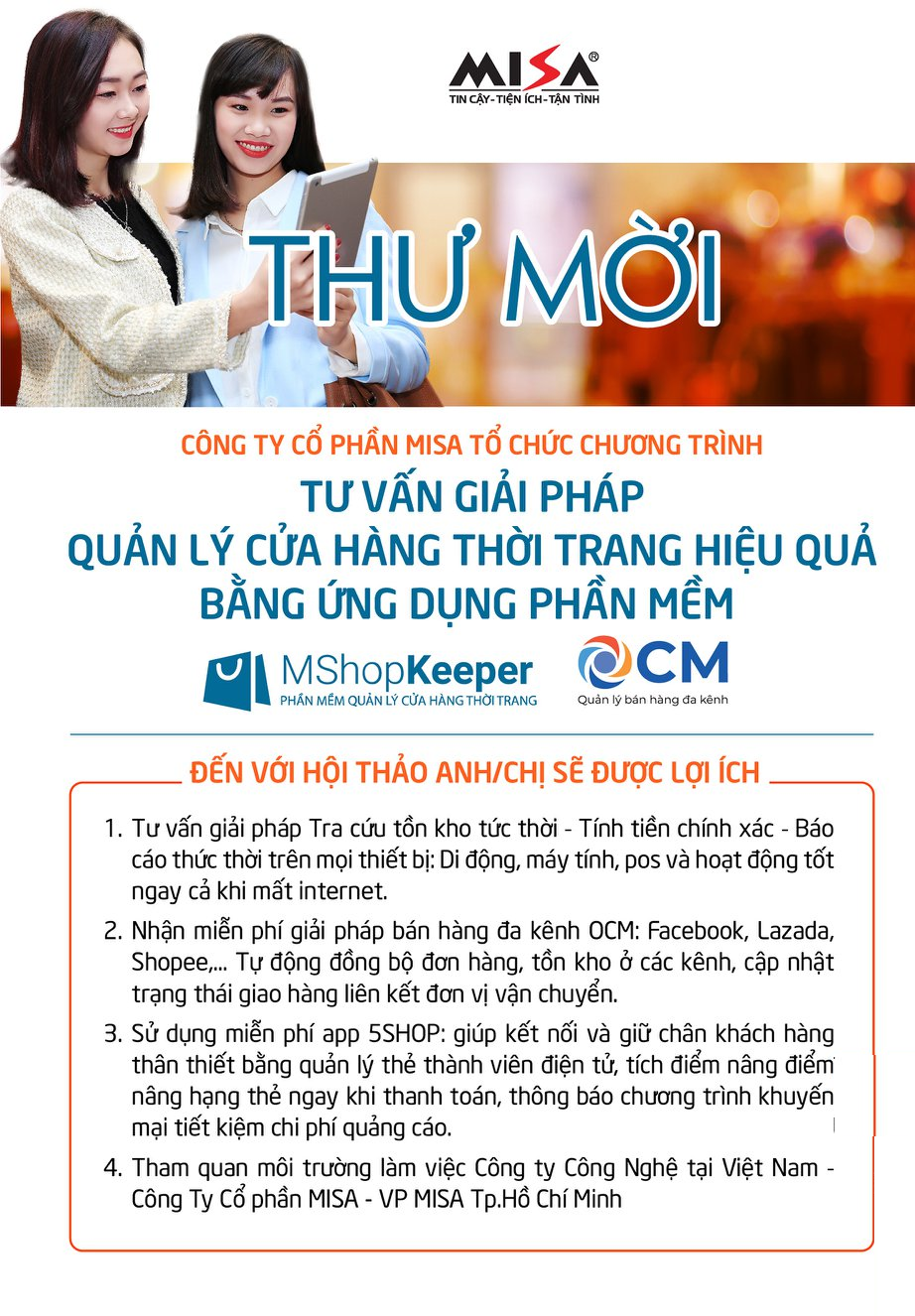 "TƯ VẤN GIẢI PHÁP QUẢN LÝ CỬA HÀNG THỜI TRANG HIỆU QUẢ BẰNG ỨNG DỤNG PHẦN MỀM" "TƯ VẤN GIẢI PHÁP QUẢN LÝ CỬA HÀNG THỜI TRANG HIỆU QUẢ BẰNG ỨNG DỤNG PHẦN MỀM"