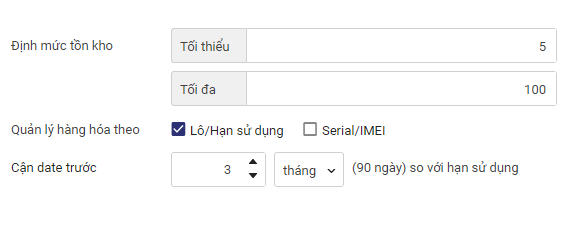 Quản lý số lô hạn sử dụng sản phẩm trên MISA eShop