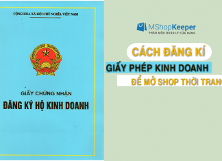 Hướng dẫn đăng ký kinh doanh hộ cá thể để mở shop thời trang