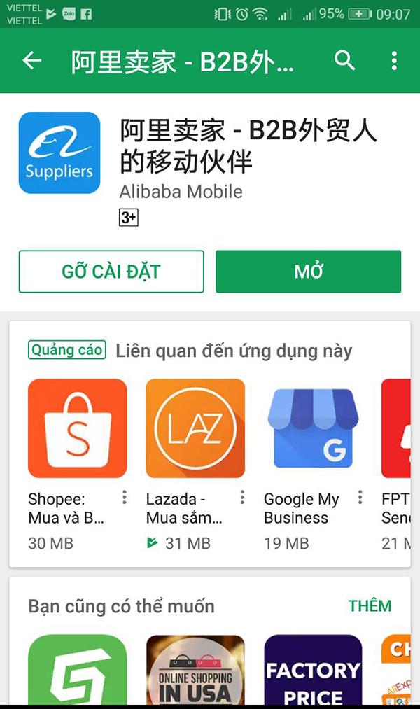 Tạo tài khoản 1688.com trên điện thoại