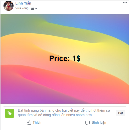 tính năng bán hàng trên Facebook cá nhân