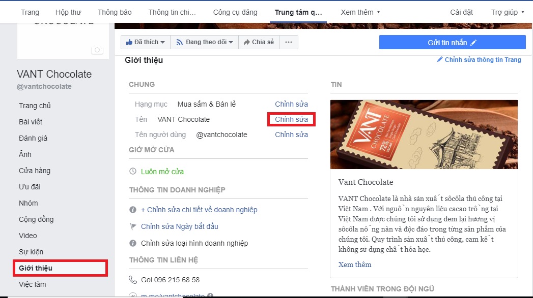 đổi tên page trên 200 like