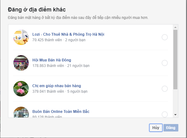 tính năng bán hàng trên Facebook cá nhân