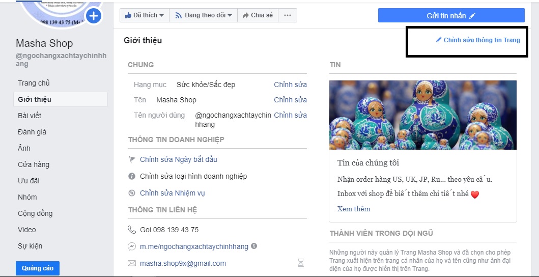 Bước 3 tạo checkin fanpage