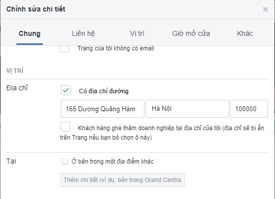 Bước 4 tạo checkin fanpage