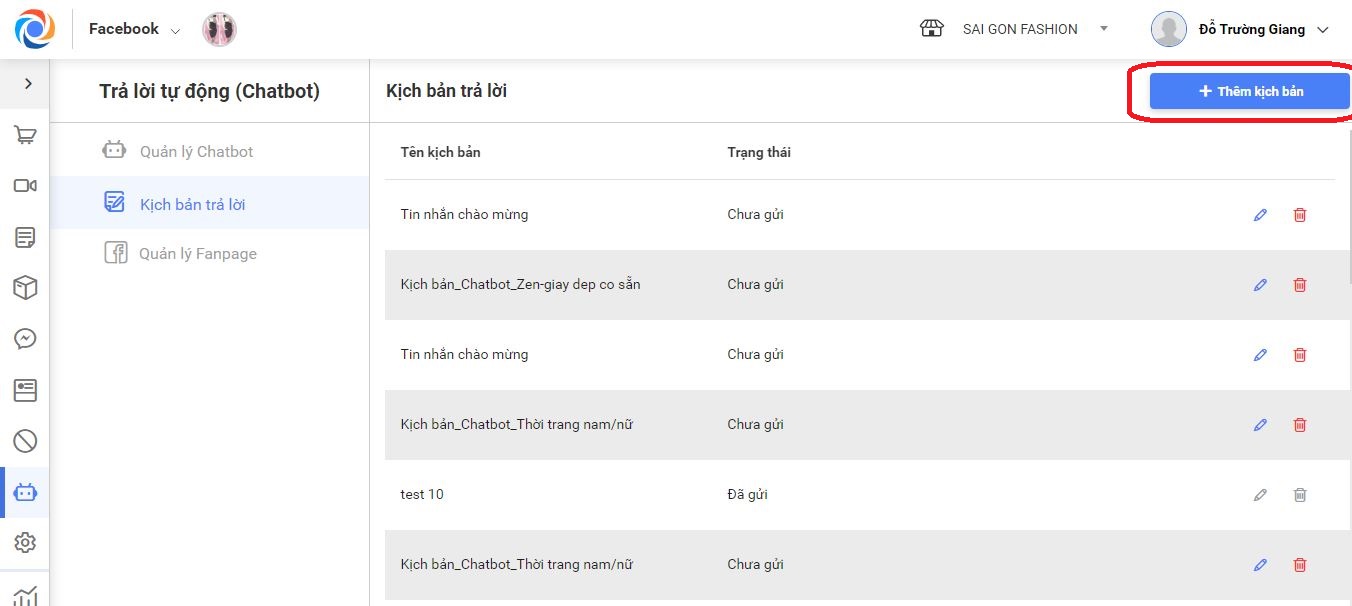 thêm kịch bản