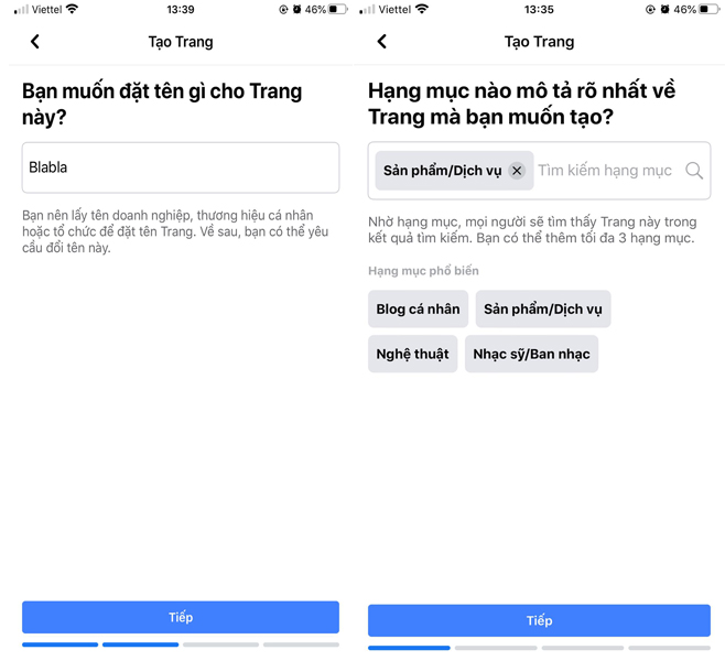 tạo fanpage bán hàng trên điện thoại b3