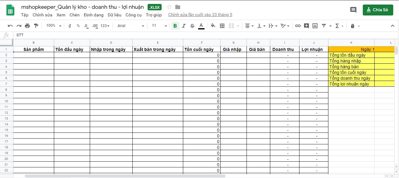 phần mềm quản lý bán hàng bằng excel