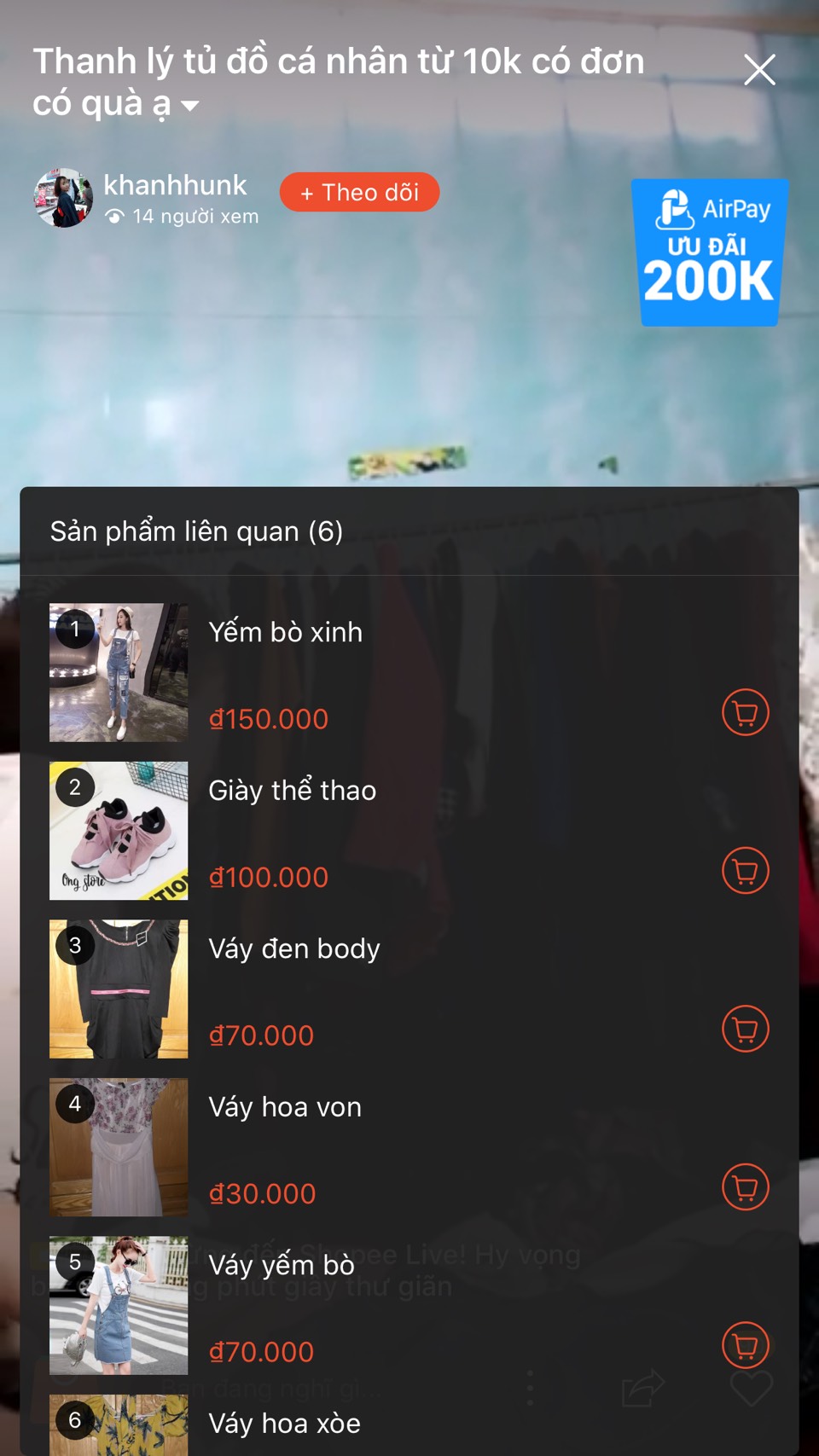 bán hàng trên livestream Shopee