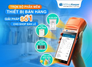 Máy tính tiền cầm tay MISA eShop POS tính tiền nhanh chóng, chính xác máy bán hàng cầm tay MShopKeeper POS