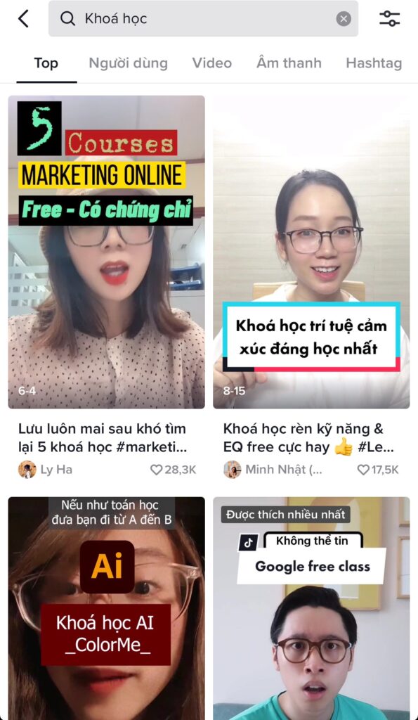 kinh doanh khóa học trên tiktok