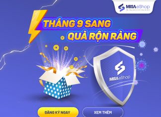 Tháng 9 sang – Quà rộn ràng từ MISA eShop CV ưu đãi tháng 9