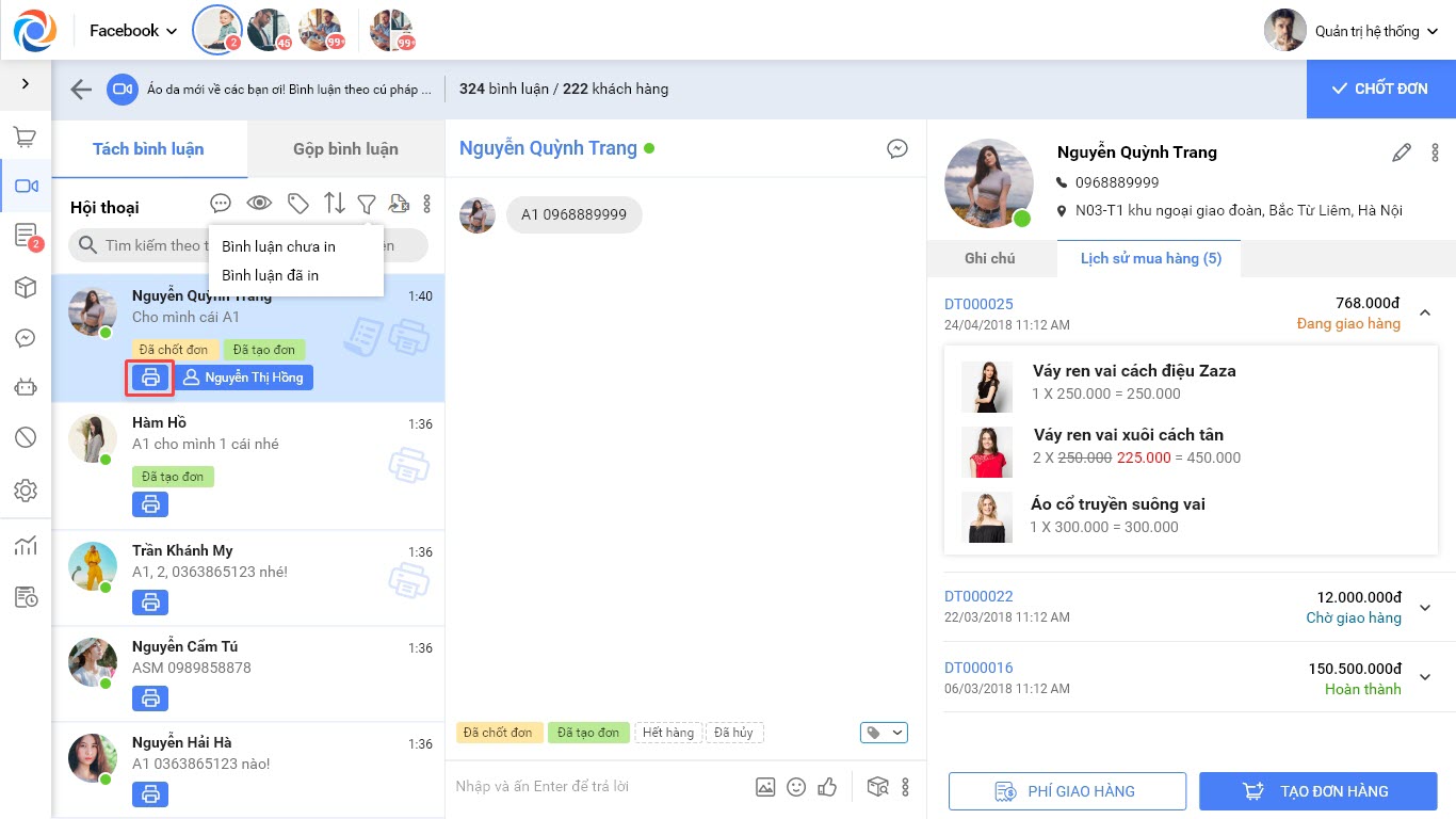 phần mềm tự động chốt đơn