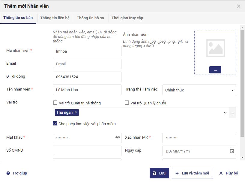 quản lý nhân viên thời vụ tại cửa hàng