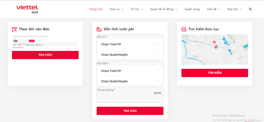 theo dõi vận đơn trên Viettel Post