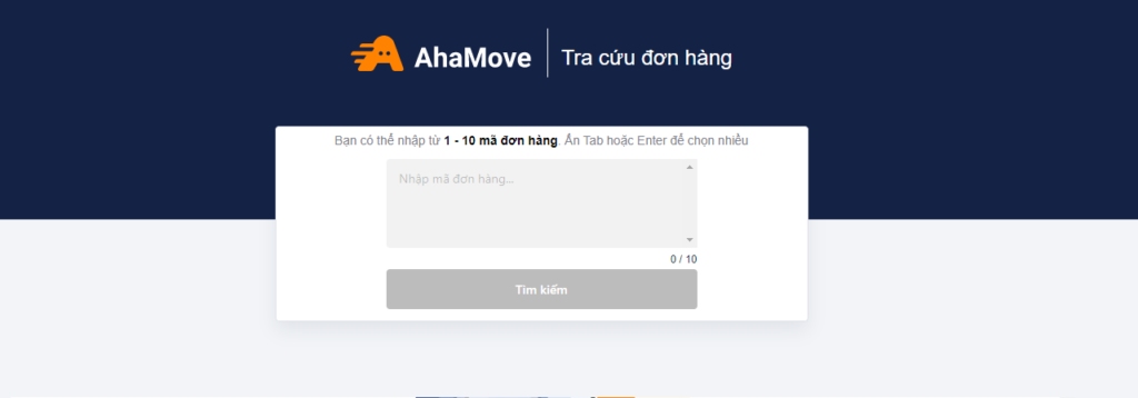 tra cứu vận đơn trên AhaMove