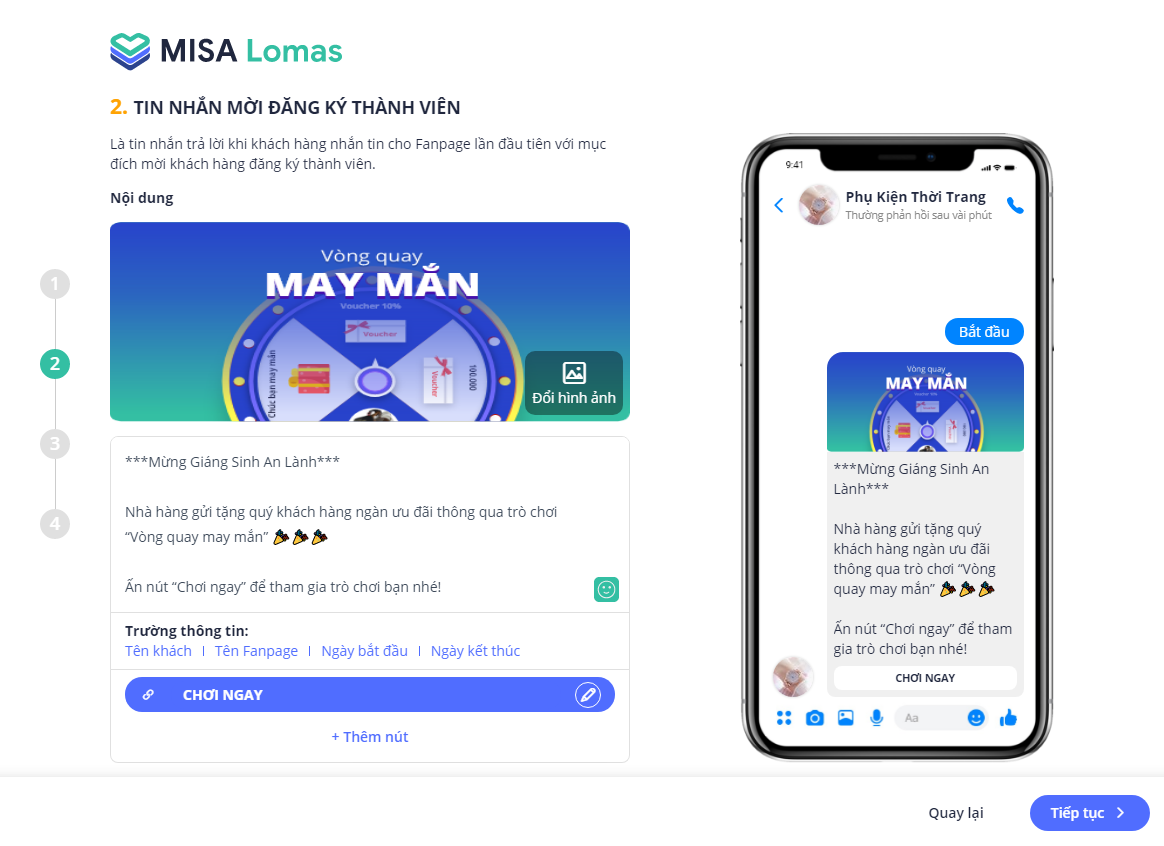 Tạo Vòng quay may mắn trên Facebook
