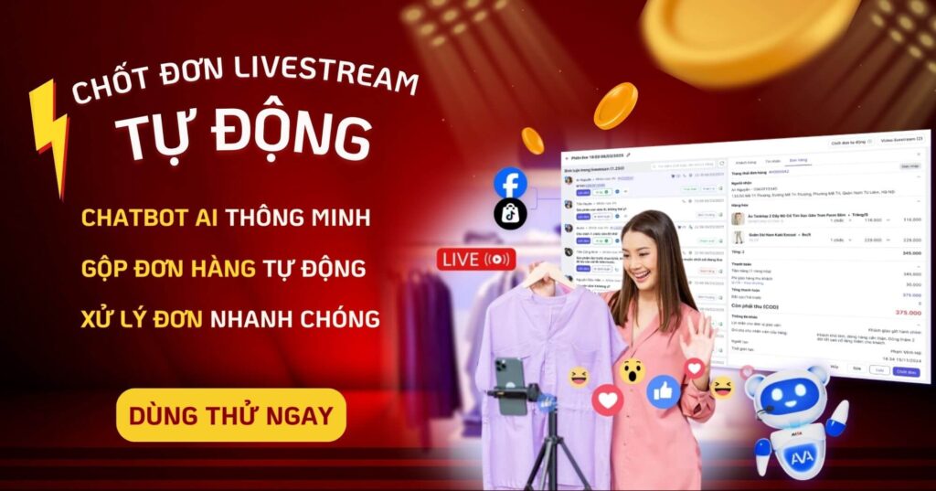 Phần mềm quản lý Fanpage hỗ trợ tự động chốt đơn livestream