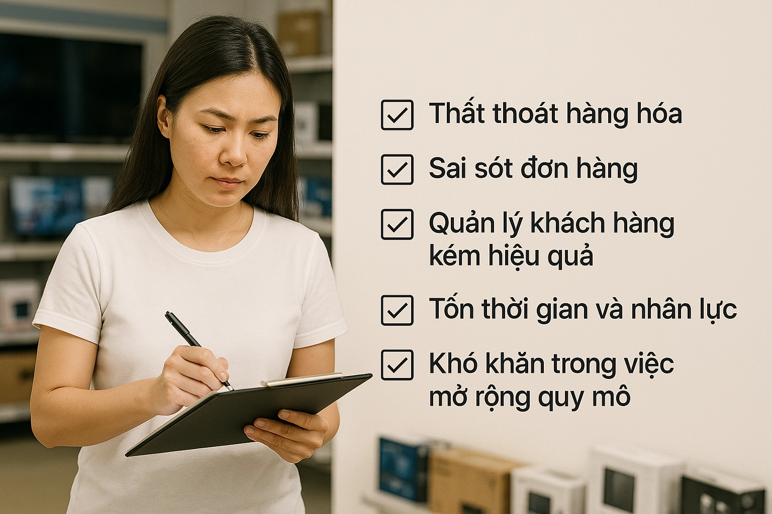 Khó khăn khi kinh doanh cửa hàng điện máy