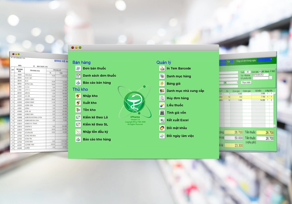 Phần mềm quản lý nhà thuốc XPharma