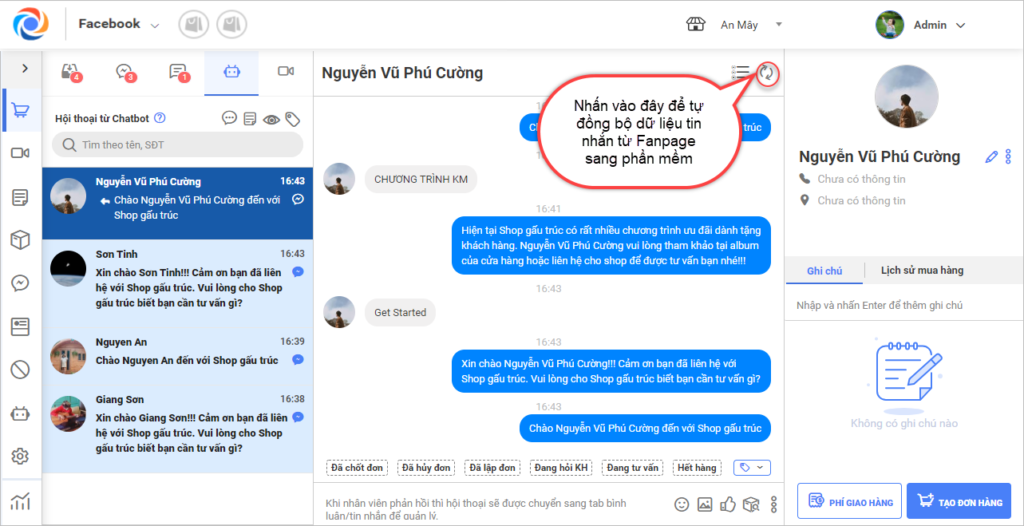 quản lý bình luận trên fanpage