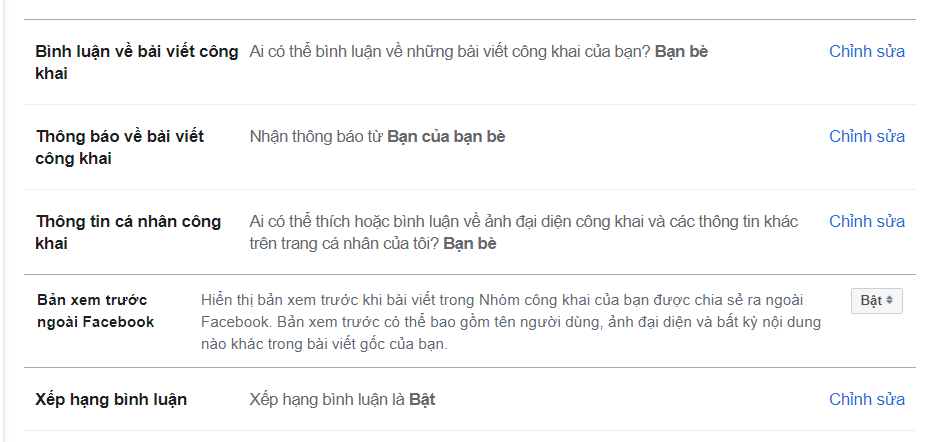 cài đặt bình luận facebook