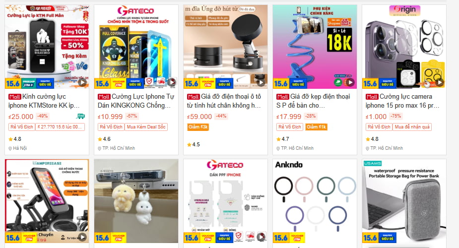 Kinh doanh phụ kiện điện thoại ít vốn, thu lợi cao
