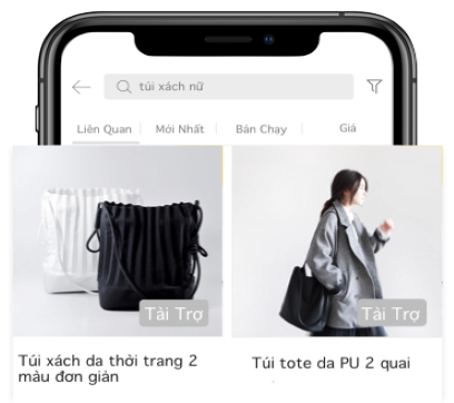hình thức quảng cáo Shopee tìm kiếm Sản phẩm