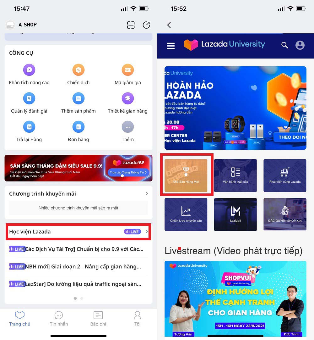 Học cách bán hàng trên Lazada bằng điện thoại