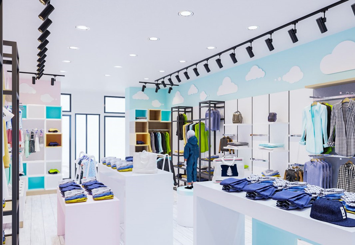 Lựa chọn tone màu xanh dương nhạt nếu chủ shop muốn hướng đến sư nhẹ nhàng, tin cậy, chắc chắn