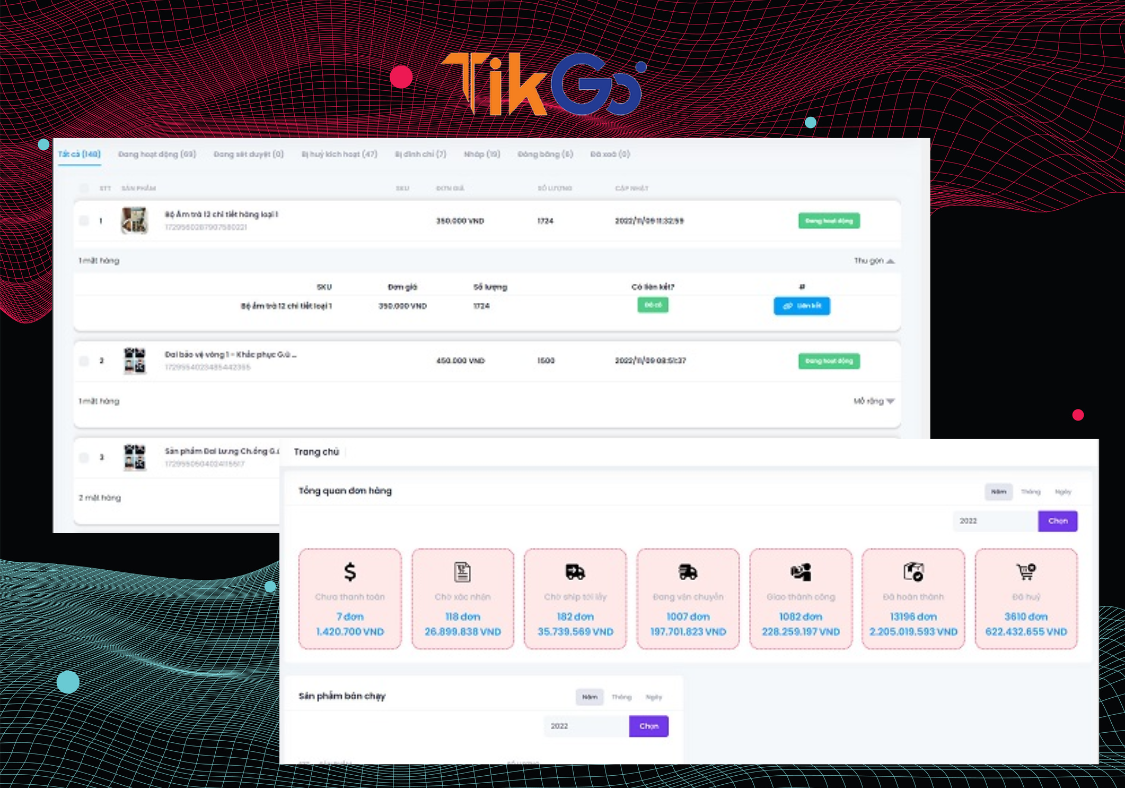 Phần mềm Tikgo - quản lý đơn hàng TikTok Shop