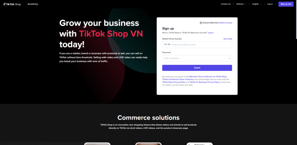 Cách lập tài khoản TikTok Shop