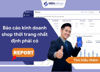 5 loại báo cáo kinh doanh shop thời trang nhất định phải có Báo cáo kinh doanh shop thời trang