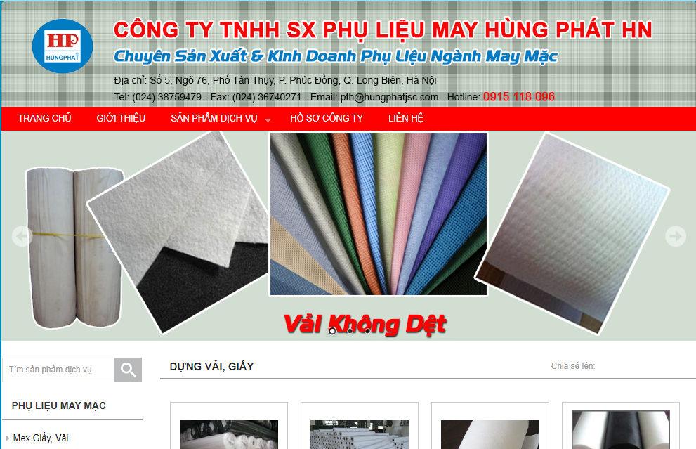Phụ liệu may mặc Hùng Phát
