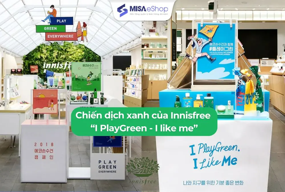 Booth trưng bày chiến dịch CRS Play Green của Innisfree