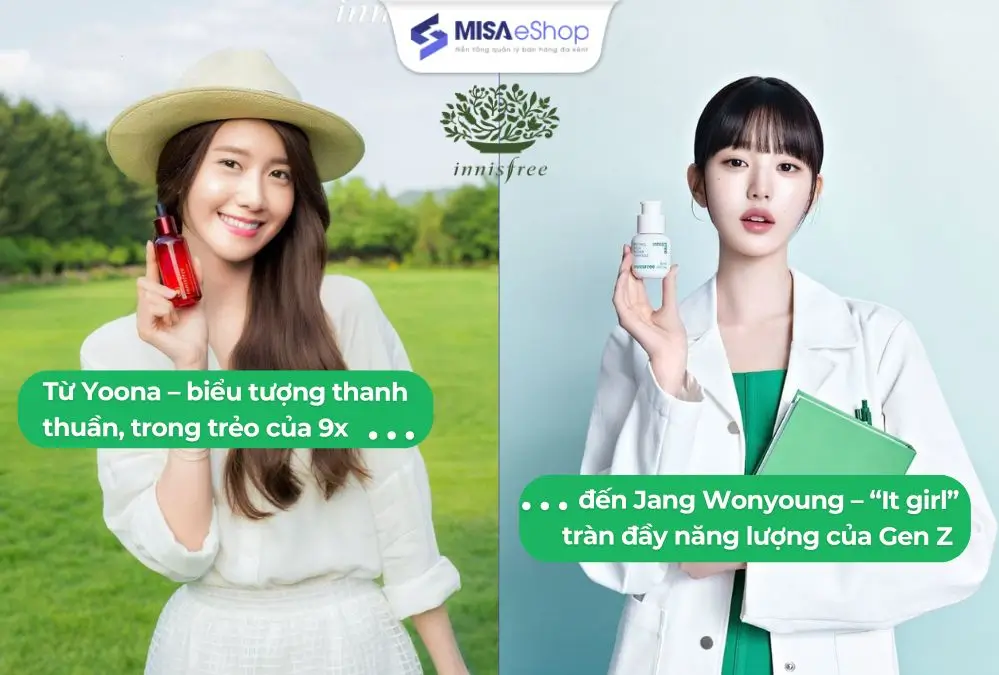 Đại sứ thương hiệu Innisfree qua các thời kỳ