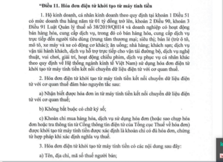 Điểm mới về hóa đơn điện tử từ máy tính tiền theo Nghị định 70? hóa đơn điện tử từ máy tính tiền
