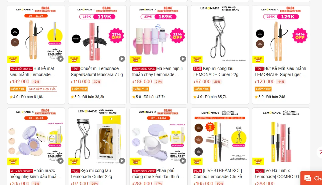 lemonade áp dụng chiến lược giá bình dân