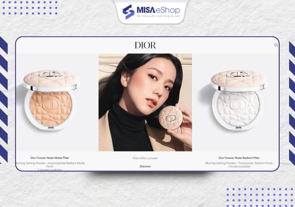 Dior mạnh dạn triển khai trang bán hàng trực tuyến, giúp khách hàng trên toàn cầu dễ dàng tiếp cận