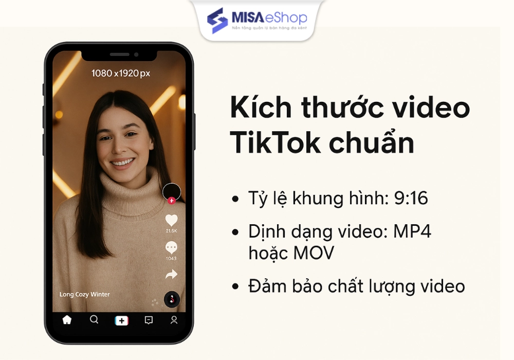 Kích thước video TikTok chuẩn