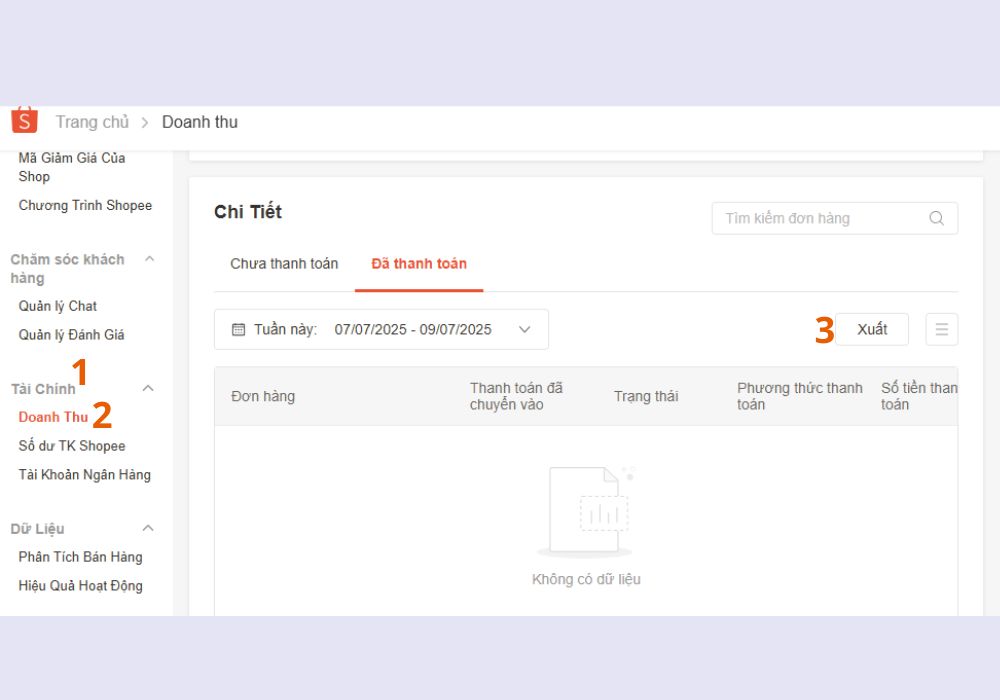 cách xem phí thanh toán trong Shopee Seller