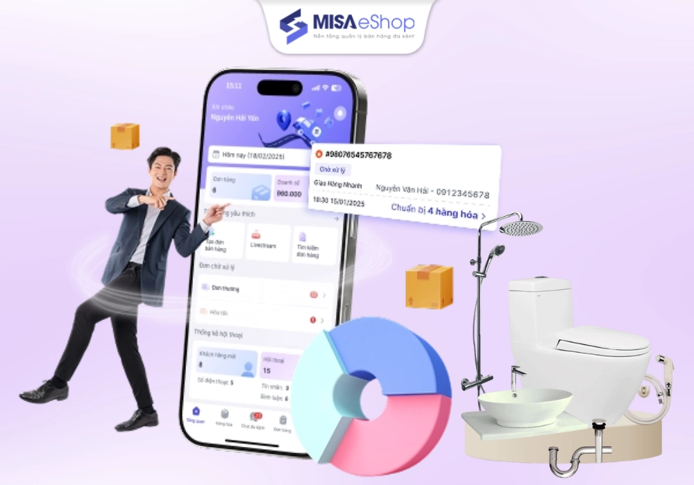 Quản lý doanh thu cửa hàng thiết bị vệ sinh