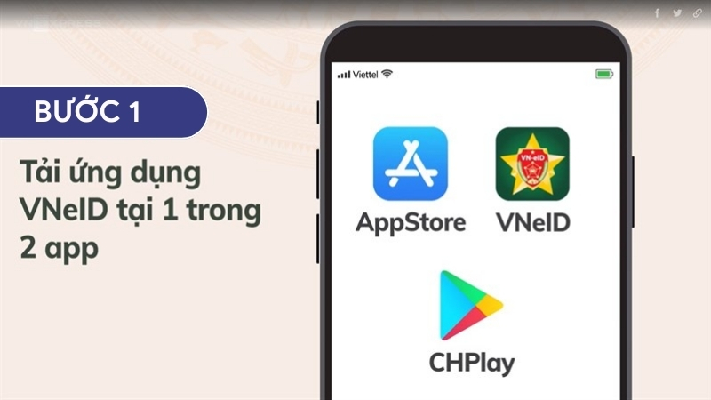 Bước 1: Tải ứng dụng VNeID