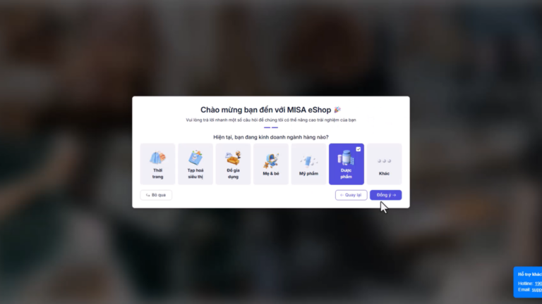 Kết nối dữ liệu bán hàng dược trên MISA eShop