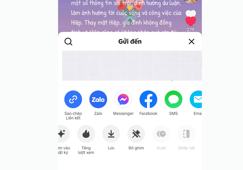 Bỏ ghim video tiktok