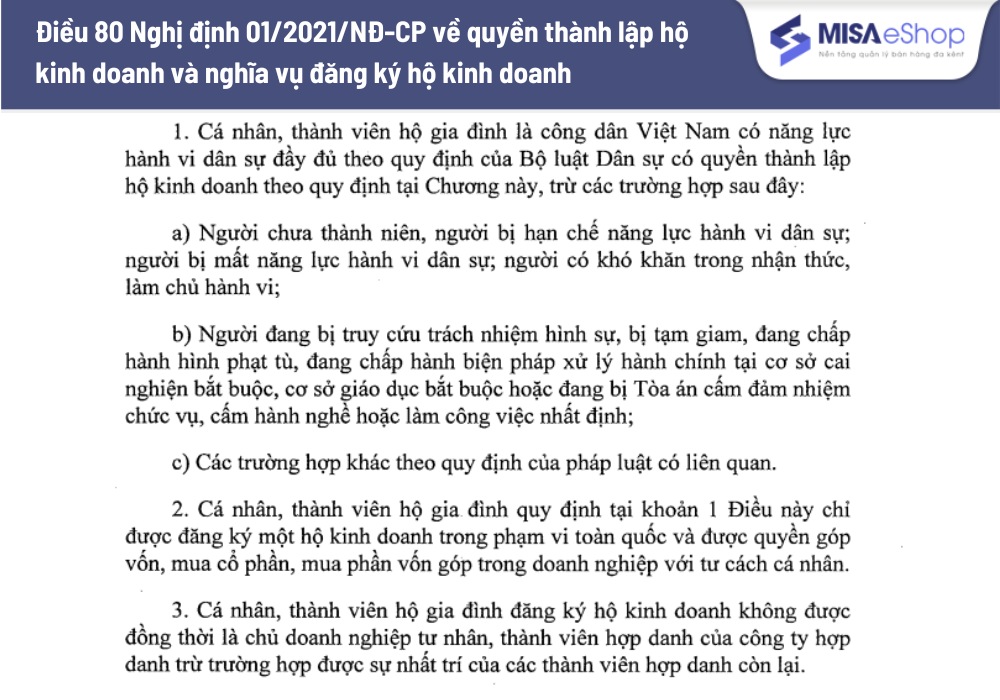 Điều 80 Nghị định 01/2021/NĐ-CP
