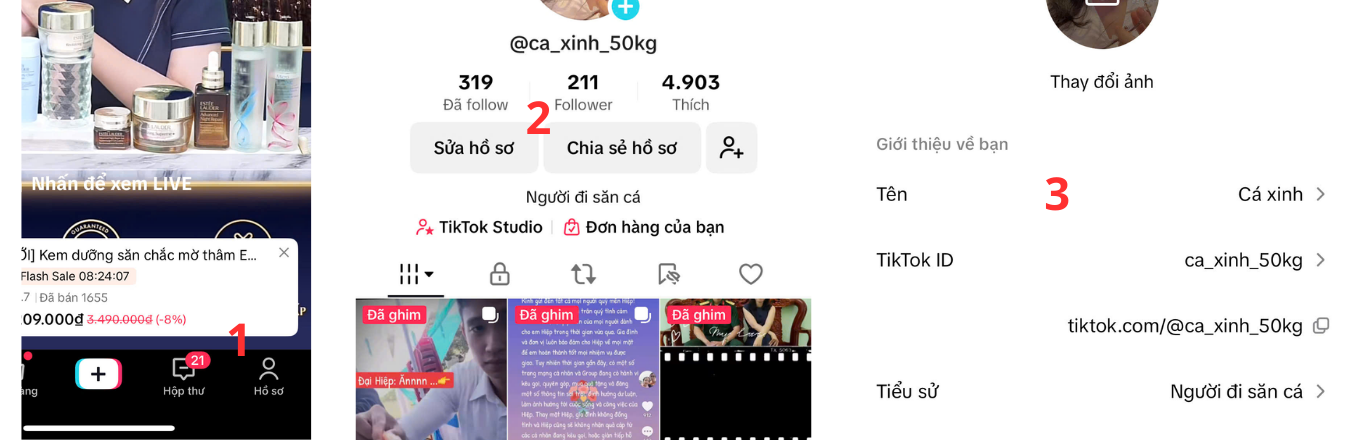 Cách đổi tên tiktok