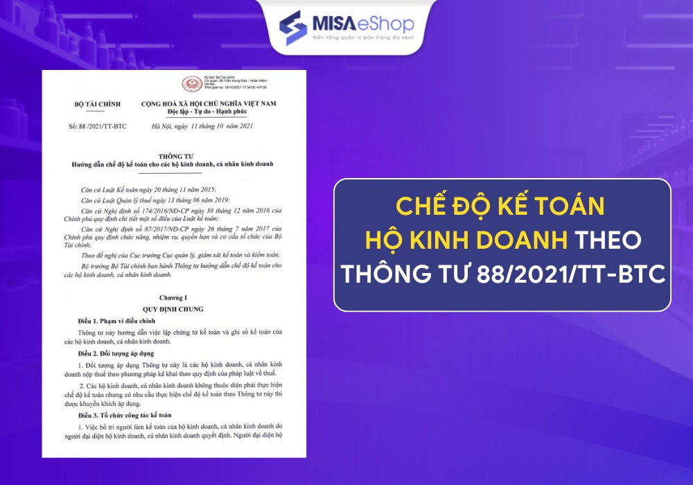 Chế độ kế toán hộ kinh doanh chế độ kế toán hộ kinh doanh theo thông tư 88