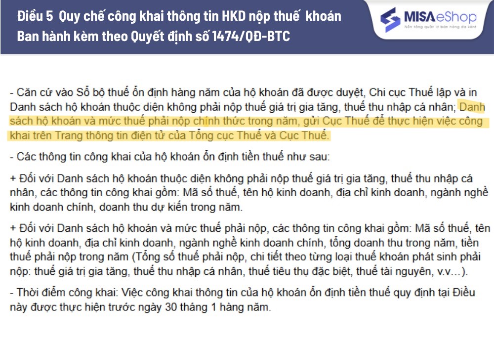 thông tin hộ khoán có được công khai