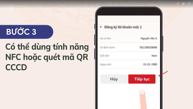 Đăng ký tài khoản định doanh điện tử ở mức 1